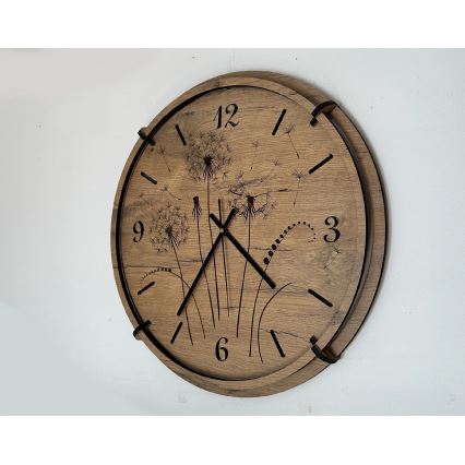 Li-Go 23682/DUB5 - Wall clock 1x AA Ø 32 cm oak/Dandelion