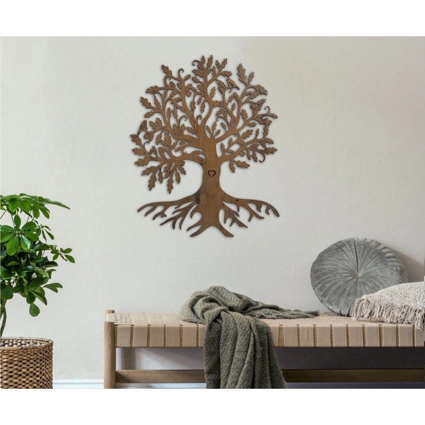 Li-Go 5732/DUB/S2 - Dimmable LED Wall Decoration LED/10W/5V 20000 mAh 68x80 cm Oak