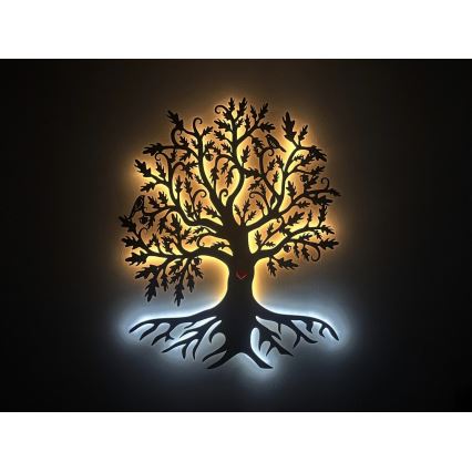 Li-Go 5732/DUB/S2 - Dimmable LED Wall Decoration LED/10W/5V 20000 mAh 68x80 cm Oak