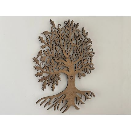 Li-Go 5732/DUB/S2 - Dimmable LED Wall Decoration LED/10W/5V 20000 mAh 68x80 cm Oak