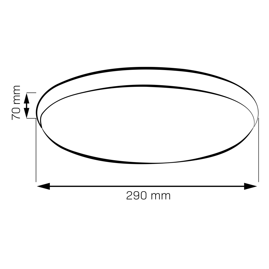 LIBRA LED Ceiling Light, 15W, 230V, 4000K (neutral white), Ø 29 cm, Gold finish