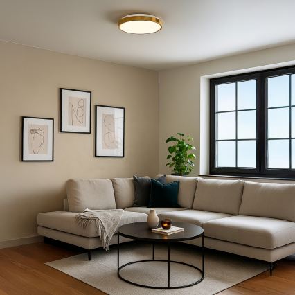 LIBRA LED Ceiling Light 24W/230V 4000K Ø 39 cm Gold