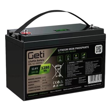 LiFePO4 12.8V/100Ah Battery with Display
