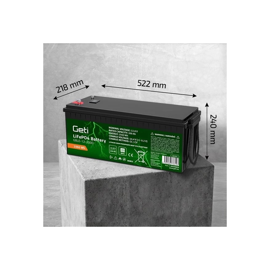 LiFePO4 Battery 12.8V/200Ah