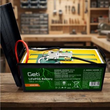 LiFePO4 Battery 25.6 V / 100 Ah