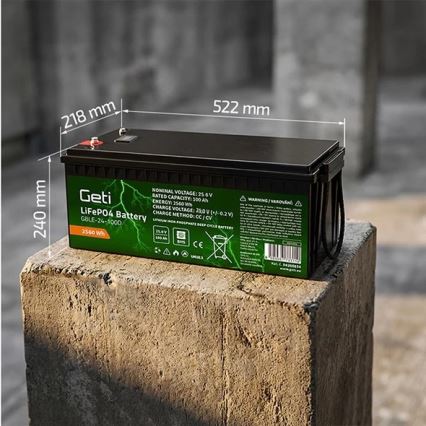 LiFePO4 Battery 25.6 V / 100 Ah