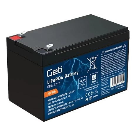 LiFePO4 Rechargeable Battery 12.8V/7Ah