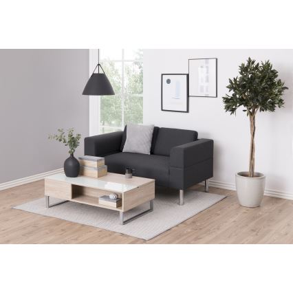 Lift-top coffee table ENZO 110x60 cm white/Sonoma oak