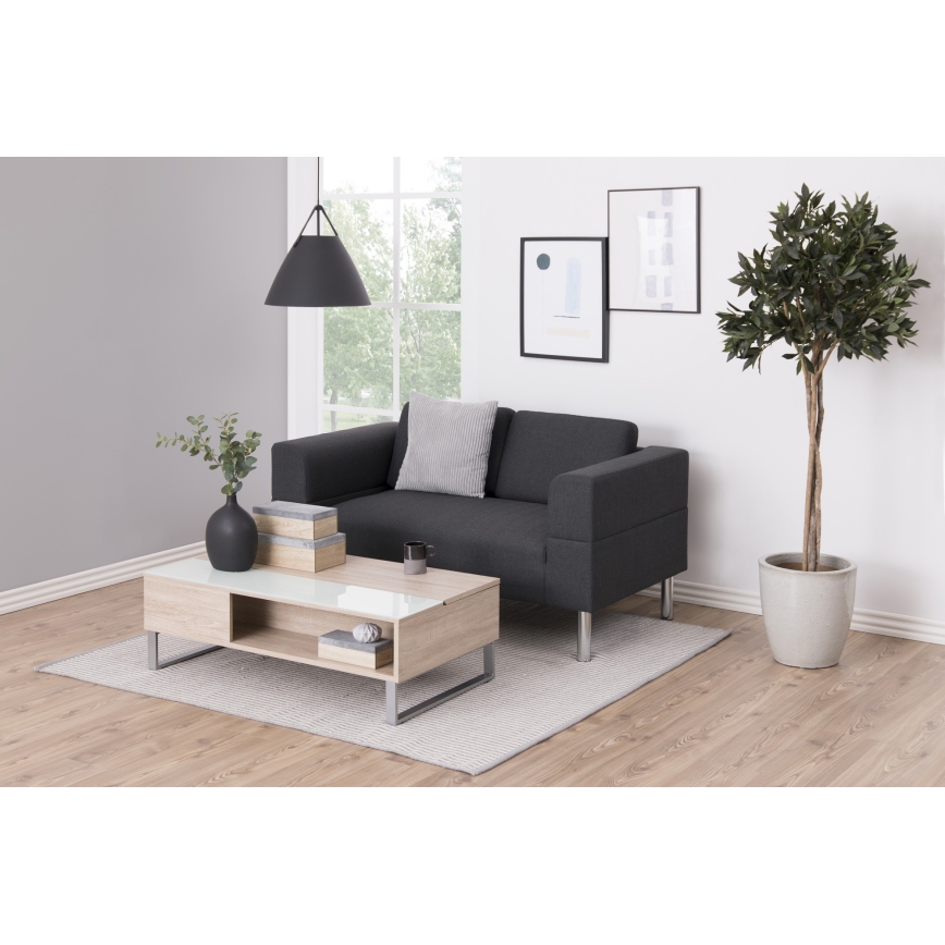 Lift-top coffee table ENZO 110x60 cm white/Sonoma oak