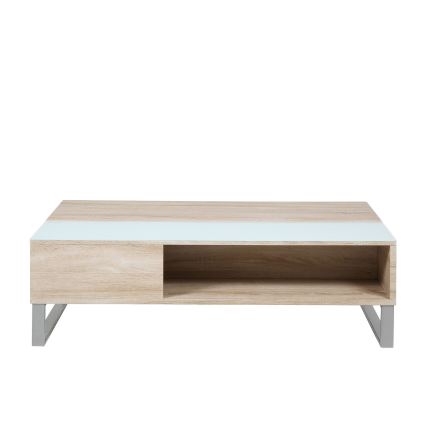 Lift-top coffee table ENZO 110x60 cm white/Sonoma oak