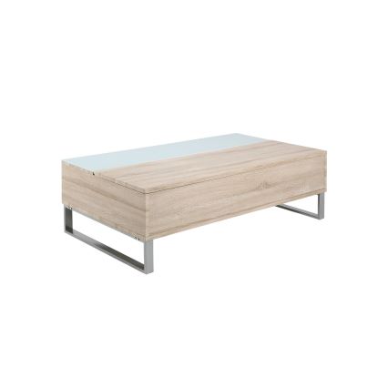 Lift-top coffee table ENZO 110x60 cm white/Sonoma oak