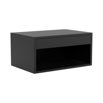 LIGNE Bedside Table 50x35 cm Black