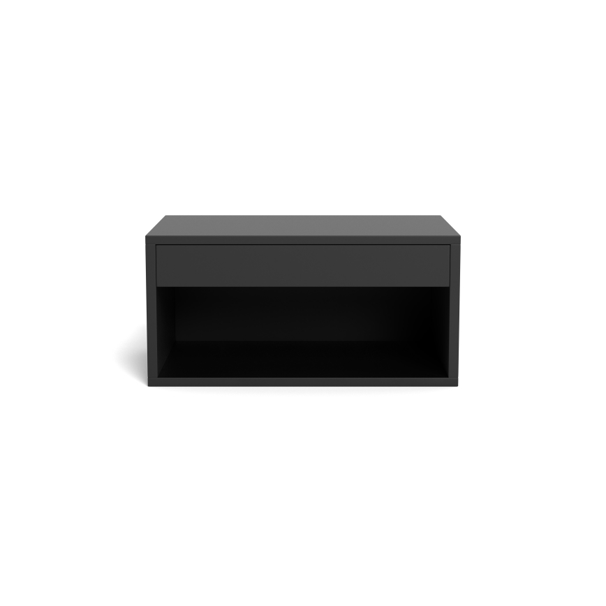 LIGNE Bedside Table 50x35 cm Black