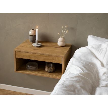 LIGNE Bedside Table 50x35 cm, Oak