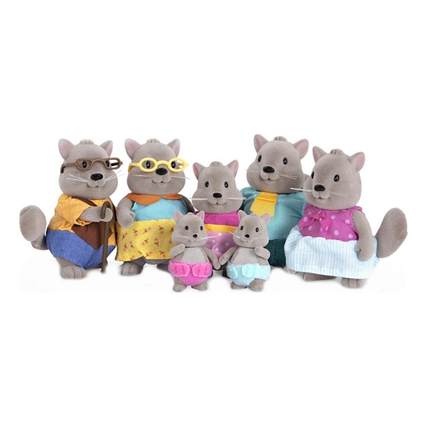Li'l Woodzeez - Playset BUSTLEBERRY squirrel family