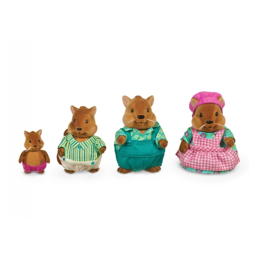 Li'l Woodzeez - Set of figures BUSTLEBERRY squirrel family