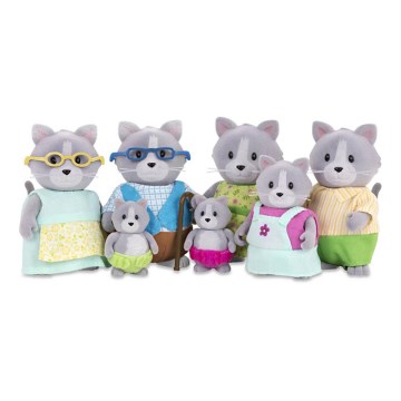 Li'l Woodzeez - Set of figures DAINTYPAW cat family