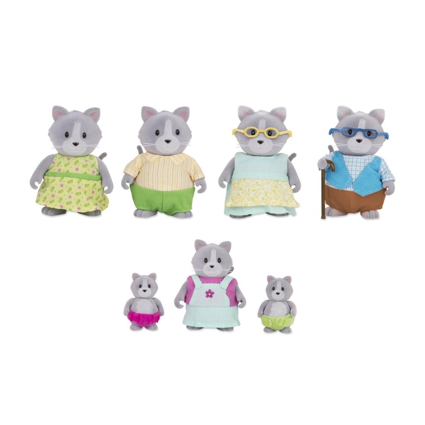 Li'l Woodzeez - Set of figures DAINTYPAW cat family