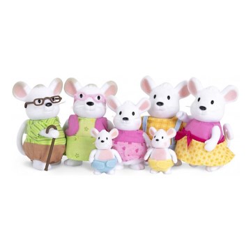 Li'l Woodzeez - Set of figures NIBBLEKIN mouse family
