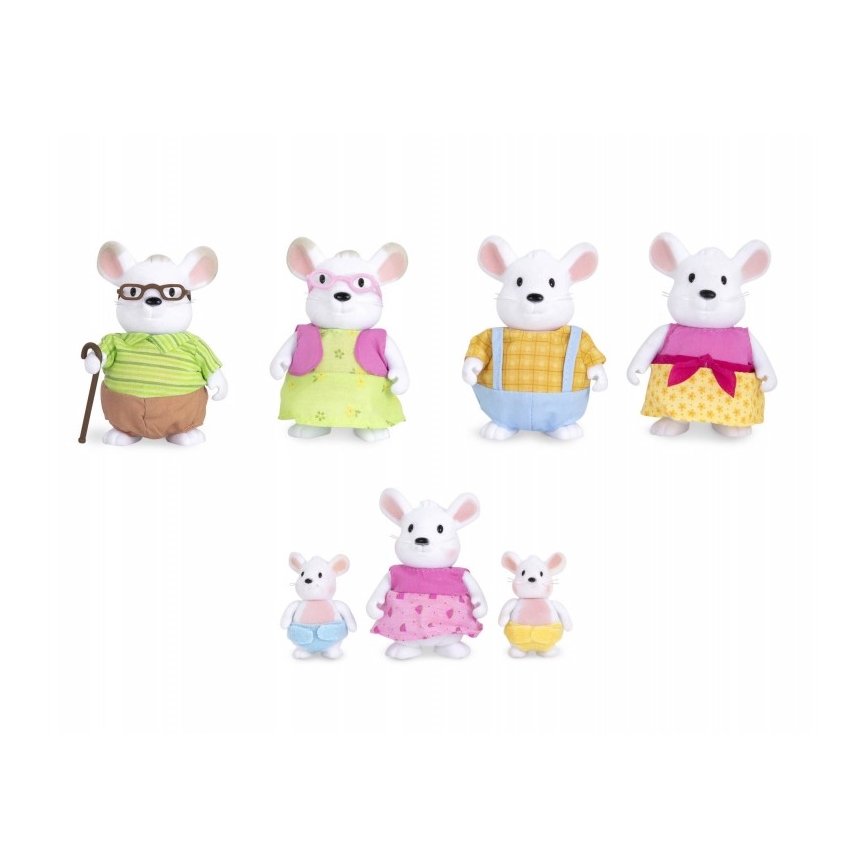 Li'l Woodzeez - Set of figures NIBBLEKIN mouse family