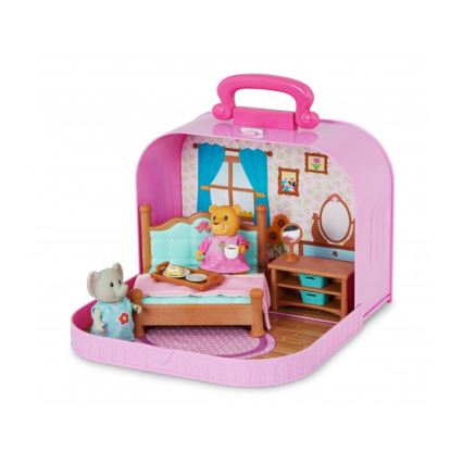 Li'l Woodzeez - Suitcase playset bedroom