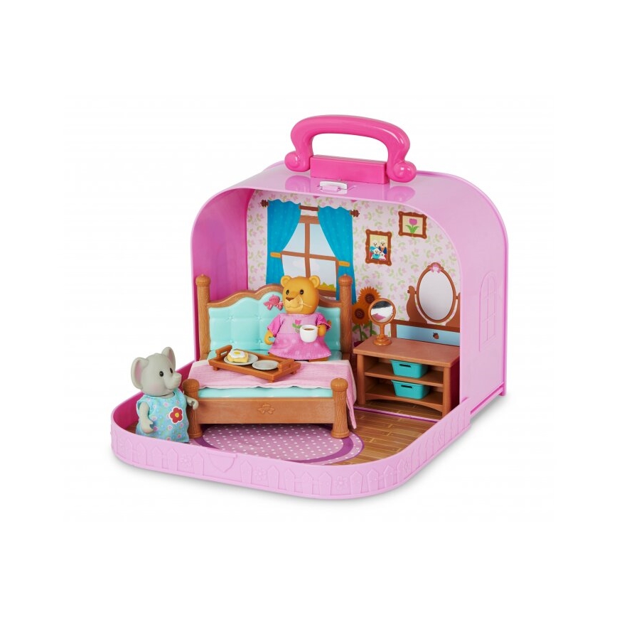 Li'l Woodzeez - Suitcase playset bedroom