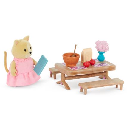 Li'l Woodzeez - Toy set bedroom and dining room furniture