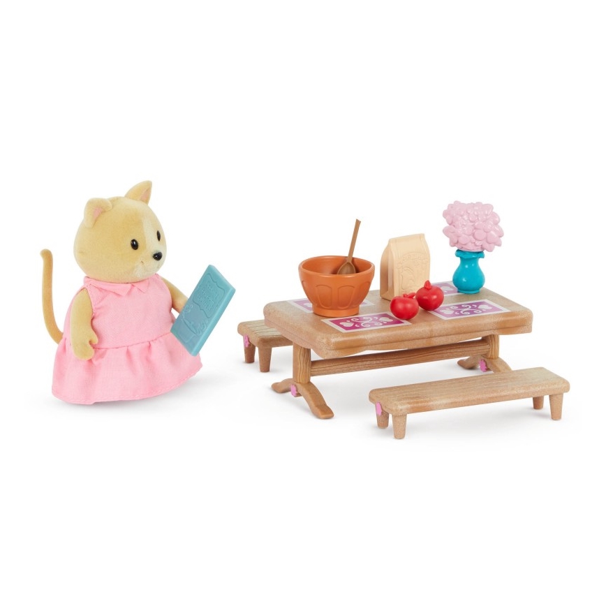 Li'l Woodzeez - Toy set bedroom and dining room furniture