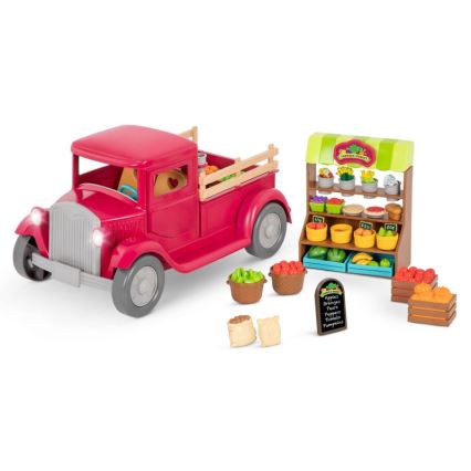 Li'l Woodzeez - Toy set farmer's truck with food stand 3xAAA