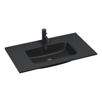 LILLESNAD Recessed Washbasin 81x46cm ceramic/black