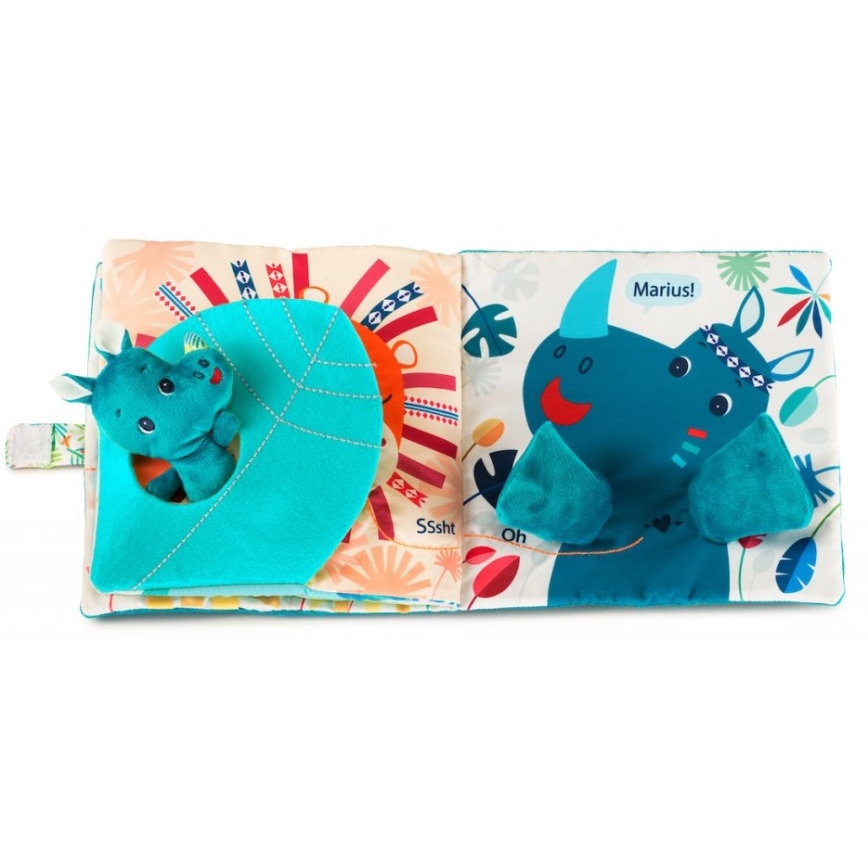 Lilliputiens - Children's textile book rhinoceros Marius