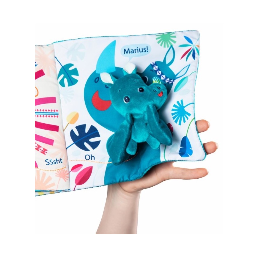 Lilliputiens - Children's textile book rhinoceros Marius