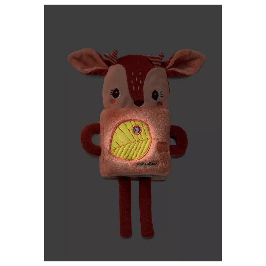 Lilliputiens - Children's textile glowing book deer Stella