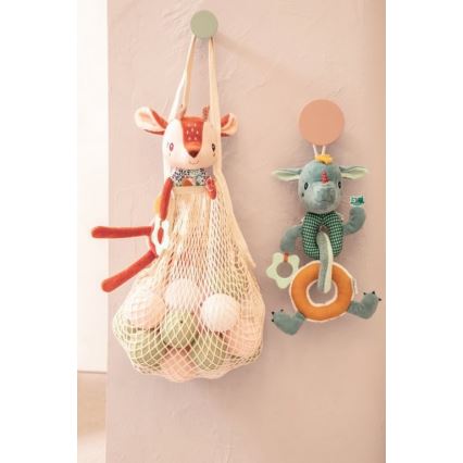 Lilliputiens - Plush chain with a teether dragon Joe