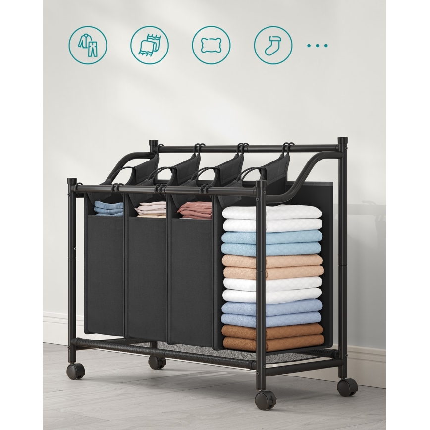 LINA Laundry Hamper, Black