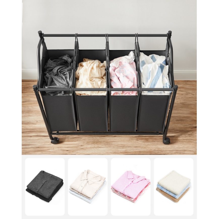 LINA Laundry Hamper, Black