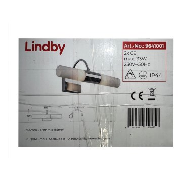 Lindby - Bathroom mirror light DEVRAN 2xG9/33W/230V IP44