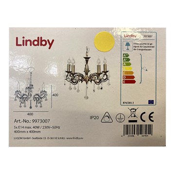 Lindby - Chandelier on a chain KORA 5xE14/40W/230V