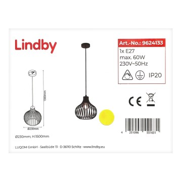 Lindby - Chandelier on a string FRANCES 1xE27/60W/230V