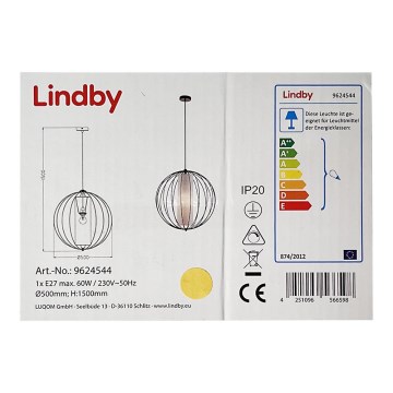 Lindby - Chandelier on a string KORIKO 1xE27/60W/230V