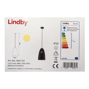 Lindby - Chandelier on a string TOLA 1xE27/60W/230V