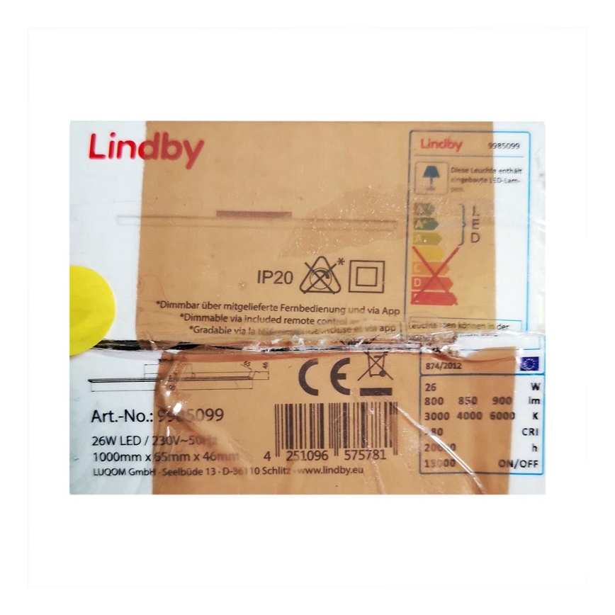 Lindby - LED Dimmable ceiling light IBBE LED/26W/230V Wi-Fi Tuya