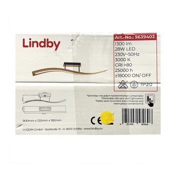 Lindby - LED Dimmable surface-mounted chandelier LARISA LED/28W/230V