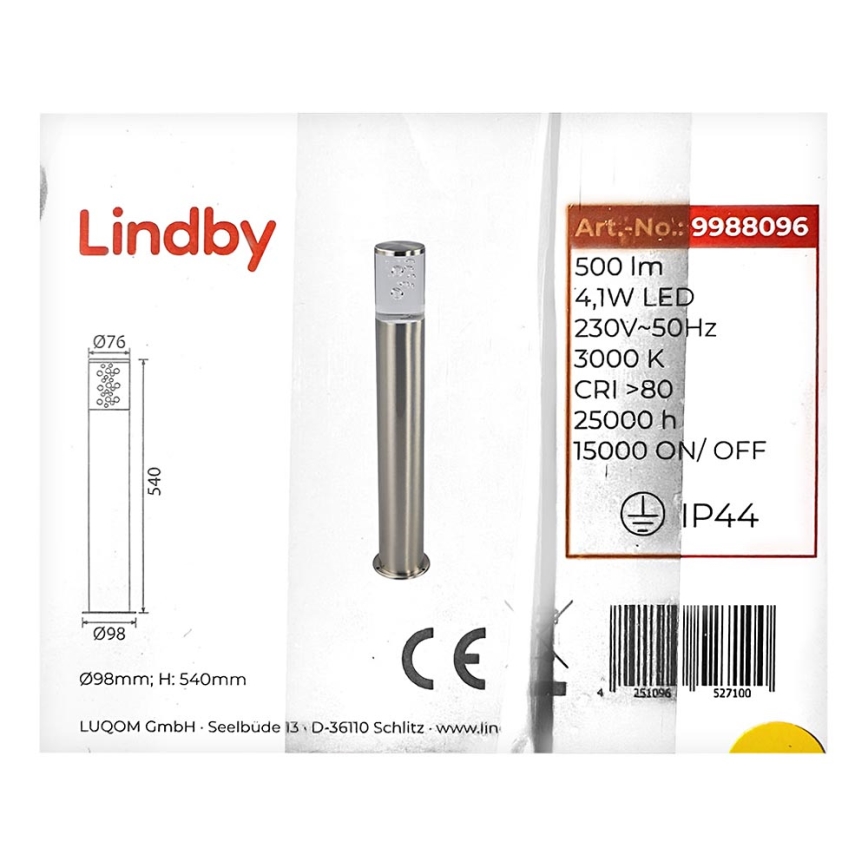 Lindby - LED Outdoor lamp BELEN LED/4,1W/230V IP44