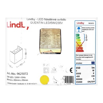 Lindby - LED Wall light QUENTIN LED/5W/230V