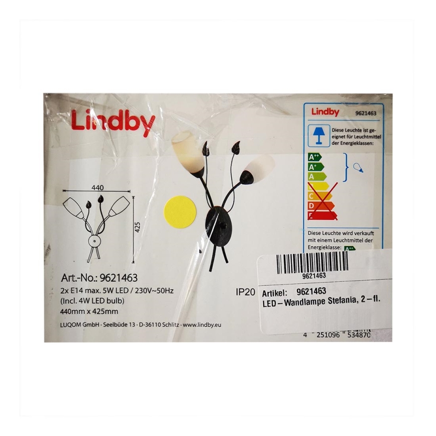 Lindby - LED Wall light STEFANIA 2xE14/4,5W/230V