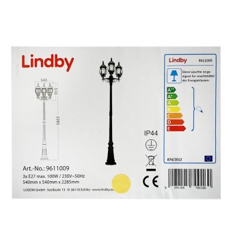 Lindby - Outdoor lamp 3xE27/100W/230V IP44