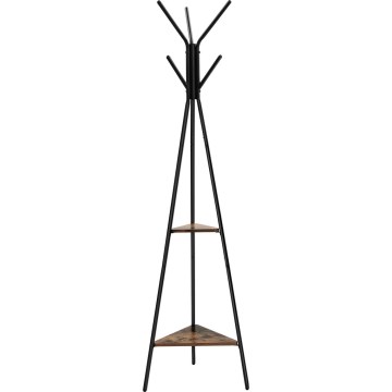 LINEA Freestanding Coat Rack, Black/Brown