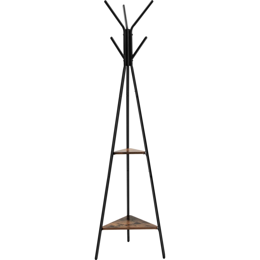LINEA Freestanding Coat Rack, Black/Brown