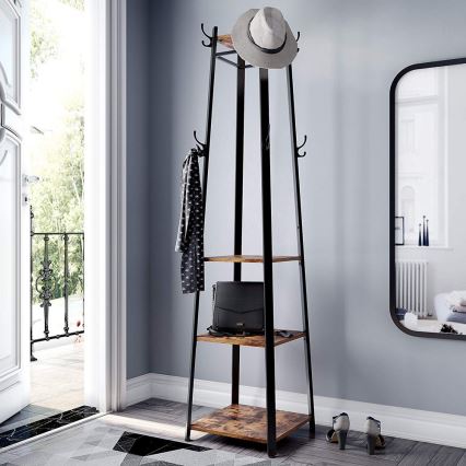 LINEA Freestanding Coat Rack Black/Brown